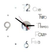 Wall Clock Metal Quartz Watch Clocks 3d Diy Home Decoration Acrylic Mirror Stickers Modern Needle