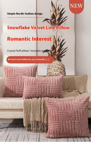 Woven Plush Pillowcase Office Sofa And Bed Cushions